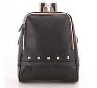 pinsheng Moda Metal Remache Estudiante Mochila Cuero Computadora Mochila Estudiante De Secundaria Escuela Casual Bolso De Escuela Negro