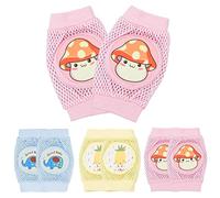 Pinsheng Rodilleras Bebe Gateo, 3 Pares Transpirable Rodilleras Antideslizantes para Bebé Protectores de Rodillas para Bebé Unisex(0 a 12 Meses)