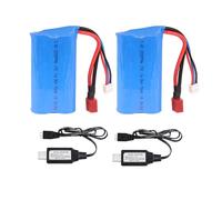 Pinsinholy Batería de ion de litio de 7,4 V, 2000 mAh, 15 C 2S, con conector Deans T, baterías recargables de alta capacidad, aptas para coches RC, barcos, camiones teledirigidos