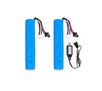 Pinsinholy Paquete de 2 baterías de gel de 11.1 V 2000 mAh 10C con enchufe SM-2P con cable de carga, baterías Airsoft 3S compatibles con pistola de gel de cuentas de agua