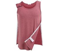 PINSPARK Camisa unisex para cirugía de hombro, camisa de rehabilitación con cierre a presión para abrir la ropa con botones para abrir la ropa después del bypass del corazón, rosso, M