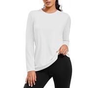 PINSPARK Camiseta Deportiva para Mujer, De Manga Larga, con ProteccióN UV, Secado RáPido, Ligera Y Transpirable, Correr, Fitness, Cuello Redondo, Funcional, Holgada, Entrenamiento Yoga
