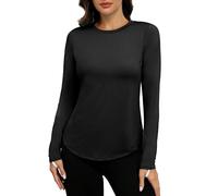 PINSPARK Camiseta Deportiva UV para Mujer con protección Solar UPF 50+, de Secado rápido, Ligera, para Correr, Yoga, Manga Larga, Transpirable y Funcional, para Fitness.