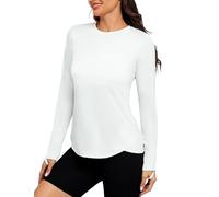 PINSPARK Camiseta Deportiva UV para Mujer con protección Solar UPF 50+, de Secado rápido, Ligera, para Correr, Yoga, Manga Larga, Transpirable y Funcional, para Fitness.