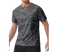PINSPARK Camiseta UV para Hombre, de Secado rápido, con protección Solar UPF 50+, para Surfear, Correr y Nadar.
