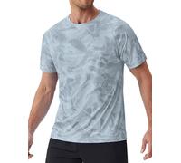 PINSPARK Camiseta UV para Hombre, de Secado rápido, con protección Solar UPF 50+, para Surfear, Correr y Nadar.