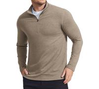 PINSPARK Sudadera para Hombre, con Cremallera 1/4, Cuello Alto, sin Capucha, Manga Larga, básica, para Tiempo Libre, Suave, Transpirable, para Fitness y Deportes.