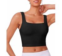 PINSPARK Sujetador Deportivo para Mujer sin Aros, Acolchado extraíble, Sujetador Deportivo con Espalda en U, Transpirable, para Yoga, Top Corto para Correr, Trotar, Fitness