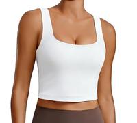 PINSPARK Sujetador Deportivo para Mujer sin Aros, Acolchado extraíble, Sujetador Deportivo con Espalda en U, Transpirable, para Yoga, Top Corto para Correr, Trotar, Fitness