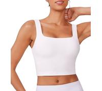 PINSPARK Sujetador Deportivo para Mujer sin Aros, Acolchado extraíble, Sujetador Deportivo con Espalda en U, Transpirable, para Yoga, Top Corto para Correr, Trotar, Fitness