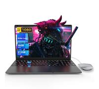 PINSTONE 15,6" Ordenador portatil - 16 Go de RAM 512 Go SSD, PC portatil Alder Lake-N95, Le Soutien Laptop PC Touch ID, WiFi, BT4.2, rétroéclairage du Clavier, adapté aux étudiants/Entreprises