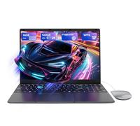 PINSTONE 15,6" Ordenador portátil 16GB RAM 512GB SSD, PC portátil Celeron N5095 CPU, Apertura a 180° del portátil, Laptop Computer con pantalla FHD 1080P, WiFi5, Bluetooth4.2, USB3.0, Webcam, Touch ID