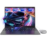 PINSTONE 15,6" Ordenador Portátil 16GB RAM 512GB SSD, PC Portátil con Celeron N5095 CPU, Computer portátil Apertura y Cierre de 180°,Pantalla FHD 1080P, WiFi 5 Bluetooth 4.2 USB 3.0 Webcam Touch ID