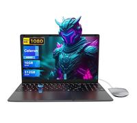 PINSTONE Ordenador Portátil 15,6" 16 GB RAM LPDDR4 512 GB SSD PC Portátil Celeron N5095 Procesador Laptop Touch ID WiFi5 Bluetooth 4.0 USB 3.0 para Estudiantes Negocios Entretenimiento.