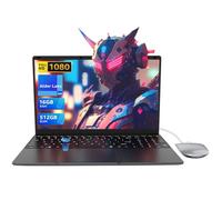 PINSTONE Ordenador Portátil 16GB RAM LPDDR4 512GB SSD 15,6 Pulgadas UHD Celeron N95 Procesador Laptop con Touch ID USB 3.0 WiFi5 Bluetooth 4.0 (película de Teclado incluida)