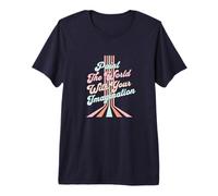 Pinta el Mundo con tu imaginación Artsy Retro Camiseta Premium
