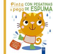 Pinta y pega con pegatinas de espuma. Naranja