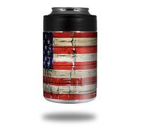 Pintada Faded y agrietada Bandera de Estados Unidos - Adhesivo estilo Skin Wrap para Yeti Rambler colster y rtic puede enfriador de (no incluidas)