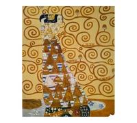 Pintado a mano 50 x 60 cm óleo sobre lienzo D11 Reproducción de autor La espera de Gustav Klimt Decoración mural salón obra de arte artesanal italiana Made in Italy