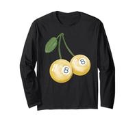 Pintado a Mano Cereza Amarilla 8 Bolas, Billar & Pool Ball Manga Larga