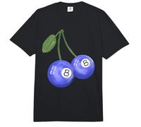 Pintado a Mano Cereza Azul 8 Bolas, Billar & Pool Ball Comfort Colors Adult Heavyweight T-Shirt