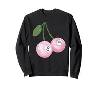 Pintado a Mano Cereza Rosa 8 Bolas, Billar & Pool Ball Sudadera