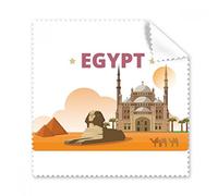 Pintado a mano Ciudad pirámide esfinge Egipto cultura elementos gafas paño de limpieza paño limpiador de regalo teléfono Protector de 5 unidades