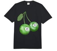 Pintado a Mano Kelly Cereza Verde 8 Bolas Billar & Pool Ball Comfort Colors Adult Heavyweight T-Shirt