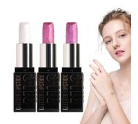 Pintalabios Brillante - 3 Piezas De Maquillaje Labial De Color Brillante - Lápiz Labial - Para Mujeres Y Niñas, Para San Valentín, Fiestas, Vacaciones, Viajes, Oficina, Hogar Y Rutina Diaria