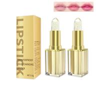 Pintalabios con cambio de color por temperatura, hidratante y duradero, resistente al agua y a la abrasión, color natural, PH que cambia de color para mujer, para todos los tipos de piel (2 unidades)
