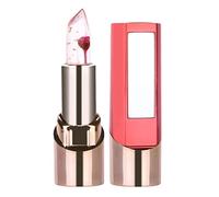 Pintalabios de flores que cambian de color | Florette Clear Jelly Lip Plumper Chapstick | Bálsamo labial con lámina dorada Maquillaje cálido y sensible para citas, diario, fiesta, graduación