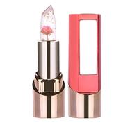 Pintalabios de flores que cambian de color | Florette Clear Jelly Lip Plumper Chapstick | Bálsamo labial con lámina dorada Maquillaje cálido y sensible para citas, diario, fiesta, graduación