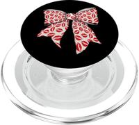 Pintalabios Marcas Besos Labios Día de San Valentín Chica Coqueta Arco PopSockets PopGrip para MagSafe