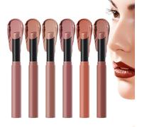 Pintalabios mate Nude - Mate Nude Lipstick, Tube Lipsticks with 6 Colors | Waterproof High Pigmented Lip Stick Makeup Stick Makeup for Women Girls Friends Family