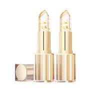 Pintalabios PH termoactivo con cambio de color, 24 horas de duración, bálsamo labial de color de hoja de oro, bálsamo labial hidratante y lápiz labial adaptable al pH para mujer (2 unidades)