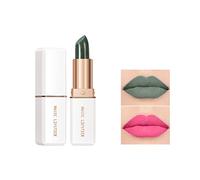 Pintalabios que cambia de color verde Hidrata Sexy Bálsamo labial brillante mate Pintalabios mágico resistente al agua de larga duración que no deja marcas (#1)