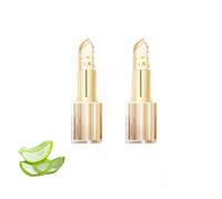 Pintalabios resistente al agua, bálsamo labial nutritivo de larga duración, bálsamo labial hidratante para grietas secas, bálsamo labial teñido para mujeres, hidratante dorado (2 unidades)