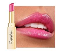 Pintalabios rosa para mujer, lápiz labial hidratante, brillo de labios brillante, cobertura media hidratante, bálsamo labial con rosa intenso, para labios secos, DM89, rosa intenso,