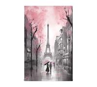 Pintando gente paseando por París, trapos de secado de platos, 28 x 18 pulgadas, toallas de cocina modernas de granja a granel