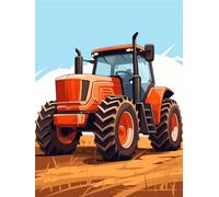 Pintar con Numeros para Adultos, Tractor Kit de Pintura al óleo de Lienzo DIY para con Pinceles, Granja Cuadros para Pintar por Numeros para Niños, Manualidades Adultos para Decoracion Hogar 40x50cm