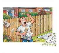 Pintar la Cerca en un día Festivo Puzzle De Madera Impermeable DIY Puzzles De 1000 Piezas Regalos para Adultos Divertido Rompecabezas Juegos Desafiantes