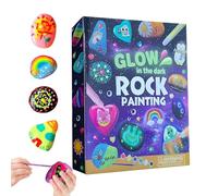 Pintar piedras brillantes | DIY Creativo Piedra Kit de manualidades | Divertida actividad de coordinación mano-cerebral | Para niños, adolescentes, niños en edad preescolar, principiantes, aulas