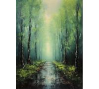 Pintar por Numeros Abstracción Pintura por Numeros Adultos Árboles Paint by Numbers, Paint by Numbers Adult, Includes Complete Paint Kit, Regalos Mujer, Home Decoration, Without Frame, 30x40cm e-84