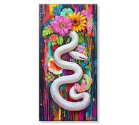 Pintar por Numeros Abstracto Serpiente, Grande Manualidades Adultos Painting by Numbers Kits, Pintar por Numeros Principiantes, DIY Kit de Pintura al óleo de Lienzo, Decor Hogar 20x40cm s0h-843