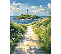 Pintar por Numeros Adultos, 60x80cm Paisaje Pintura por Numeros Adultos, Paint by Numbers Adult Naturaleza con Pinceles Pigmento Acrílico, Paint by Numbers para Home Decoracion Hogar, Sin Marco R-25