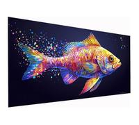 Pintar por Numeros Adultos, 90x200cm Pez Pintura por Numeros Adultos, Paint by Numbers Adult Animal con Pinceles Pigmento Acrílico, Paint by Numbers para Home Decoracion Hogar, Regalo, Sin Marco, Q-21