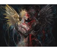 Pintar por Numeros Adultos, AbstraccióN De Personajes, DIY Painting by Numbers Kits, Cuadros para Pintar Colorear Numeros Pinturas Acrilicos Pinceles, Decoración Hogar Pared 100x130cm (Sin Marco) Q690