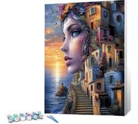 Pintar por Numeros Adultos Abstracto Paint by Numbers Adult Mujer Juego De Arte Diy, Cuadros para Pintar por Numeros 40x50 Lienzos con Pinceles y Pintura Acrílica, Decoracion Hogar, Sin Marco 0j-851