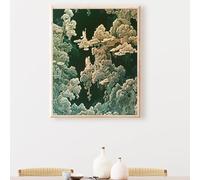 Pintar por Numeros Adultos Abstracto Verde, DIY Pintura por Numeros Principiantes Cuadros para Paint by Numbrs Kit con Pinceles y Pinturas Acrilicos, Decoración para el Hogar 50x70cm PjY119 Q-A