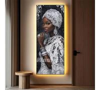 Pintar por Numeros Adultos África Pintura por Numeros Principiantes, reina Paint by Numbers Manualidades, DIY Pintar por Numeros Niños, Decoración de Paredes Hogar, 50x120 cm/20x47 Inch, Sin Marco